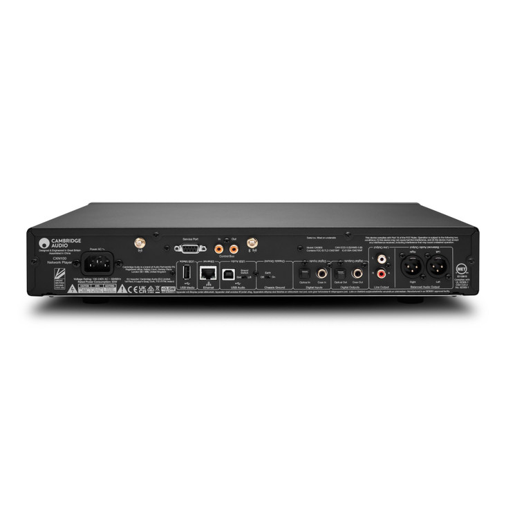 Cambridge Audio CXN100 Network Audio Streamer rear panel, inputs and outputs